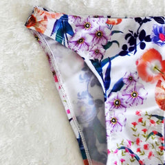 High Neck Floral Bikini