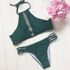 Retro Low Waist Bandage Swimsuit