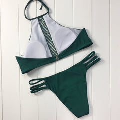 Retro Low Waist Bandage Swimsuit