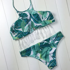 Retro Low Waist Bandage Swimsuit
