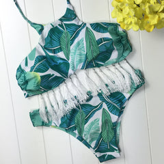 Retro Low Waist Bandage Swimsuit