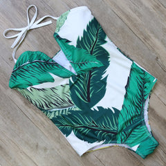 One Piece Amazonian Green Leaf Monokini