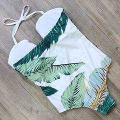 One Piece Amazonian Green Leaf Monokini