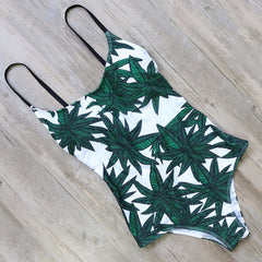 One Piece Grean Leaf Monokini