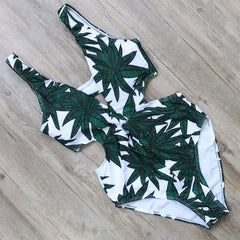 One Piece Grean Leaf Monokini