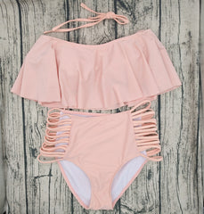 Solid color Push Up Falbala Bandeau