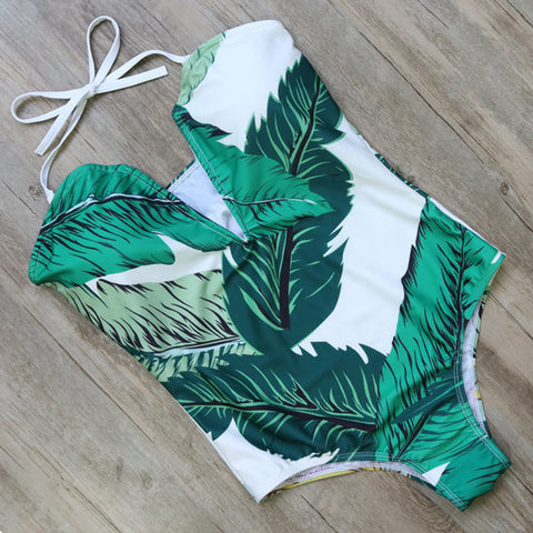 One Piece Grean Leaf Monokini