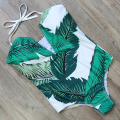 One Piece Amazonian Green Leaf Monokini