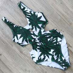 One Piece Grean Leaf Monokini