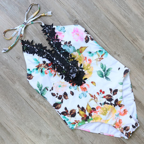 One Piece Grean Leaf Monokini