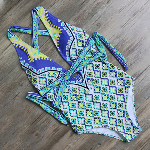 One Piece Grean Leaf Monokini