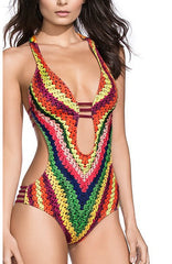 Knitted Print Brazilian Bikini