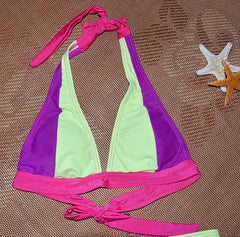 Neon Color Halter Bikini